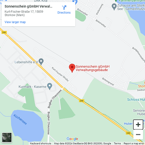 Karte vom Standort des Verwaltungsgebäudes